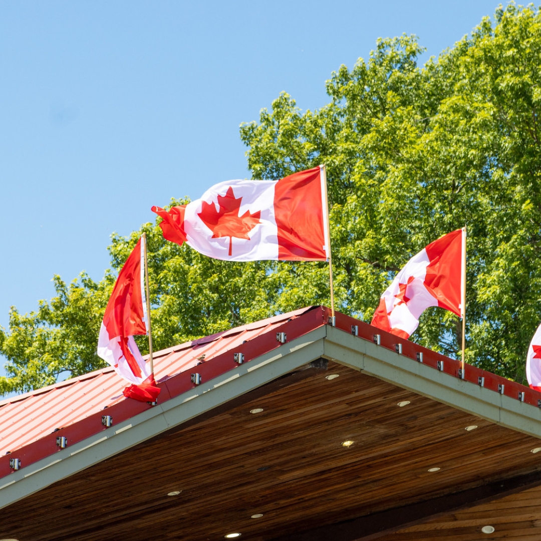 Canada flags